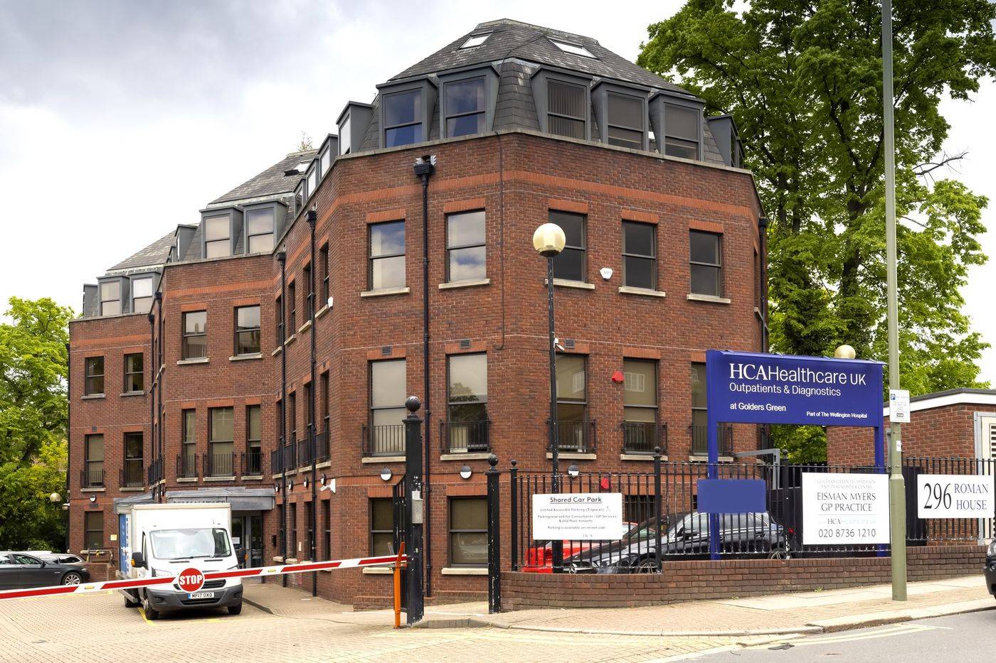 Healthcare building, Golders Green, full-building exterior